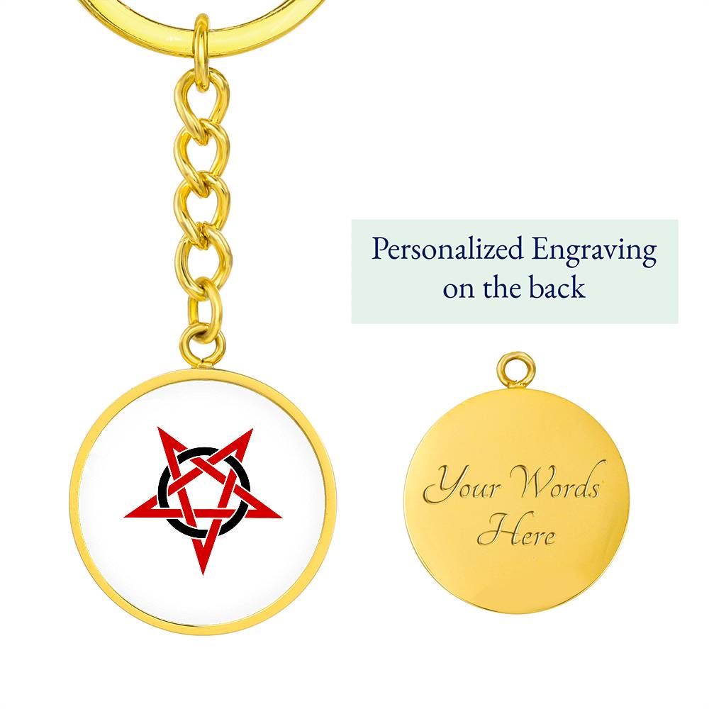 Wicca Pentacle (or Pentagram) Keychain